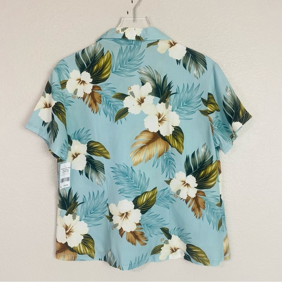 Paradise Bay Hibiscus Hawaiian Short Sleeve Shirt Size L - Picture 2 of 5